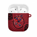 Melbourne Football Club AirPods Case Indigenous Monochrome Dot Art Mascot Style