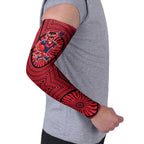 Melbourne Football Club Arm Sleeves Indigenous Monochrome Dot Art Mascot Style