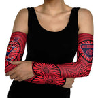 Melbourne Football Club Arm Sleeves Indigenous Monochrome Dot Art Mascot Style