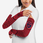 Melbourne Football Club Arm Sleeves Indigenous Monochrome Dot Art Mascot Style