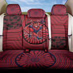 Melbourne Football Club Back Car Seat Cover Indigenous Monochrome Dot Art Mascot Style