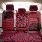 Melbourne Football Club Back Car Seat Cover Indigenous Monochrome Dot Art Mascot Style