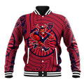 Melbourne Football Club Baseball Jacket Indigenous Monochrome Dot Art Mascot Style