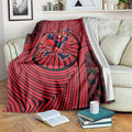 Melbourne Football Club Blanket Indigenous Monochrome Dot Art Mascot Style