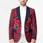Melbourne Football Club Blazer Indigenous Monochrome Dot Art Mascot Style