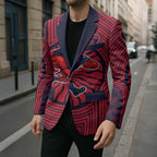 Melbourne Football Club Blazer Indigenous Monochrome Dot Art Mascot Style