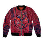 Melbourne Football Club Bomber Jacket Indigenous Monochrome Dot Art Mascot Style
