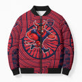 Melbourne Football Club Bomber Puffer Jacket Indigenous Monochrome Dot Art Mascot Style