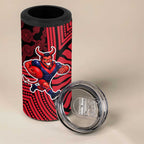 Melbourne Football Club 4 in 1 Can Cooler Tumbler Indigenous Monochrome Dot Art Mascot Style