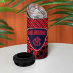 Melbourne Football Club 4 in 1 Can Cooler Tumbler Indigenous Monochrome Dot Art Mascot Style