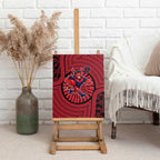 Melbourne Football Club Canvas Wall Art Indigenous Monochrome Dot Art Mascot Style