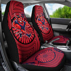 Melbourne Football Club Car Seat Cover Indigenous Monochrome Dot Art Mascot Style