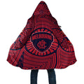 Melbourne Football Club Cloak Indigenous Monochrome Dot Art Mascot Style