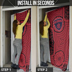 Melbourne Football Club Door Cover Indigenous Monochrome Dot Art Mascot Style
