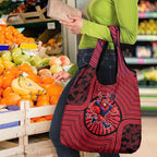 Melbourne Football Club Grocery Bag Indigenous Monochrome Dot Art Mascot Style