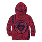 Melbourne Football Club Kid Hoodie Indigenous Monochrome Dot Art Mascot Style