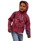 Melbourne Football Club Kid Hoodie Indigenous Monochrome Dot Art Mascot Style