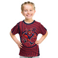 Melbourne Football Club Kid T Shirt Indigenous Monochrome Dot Art Mascot Style