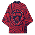 Melbourne Football Club Kimono Indigenous Monochrome Dot Art Mascot Style