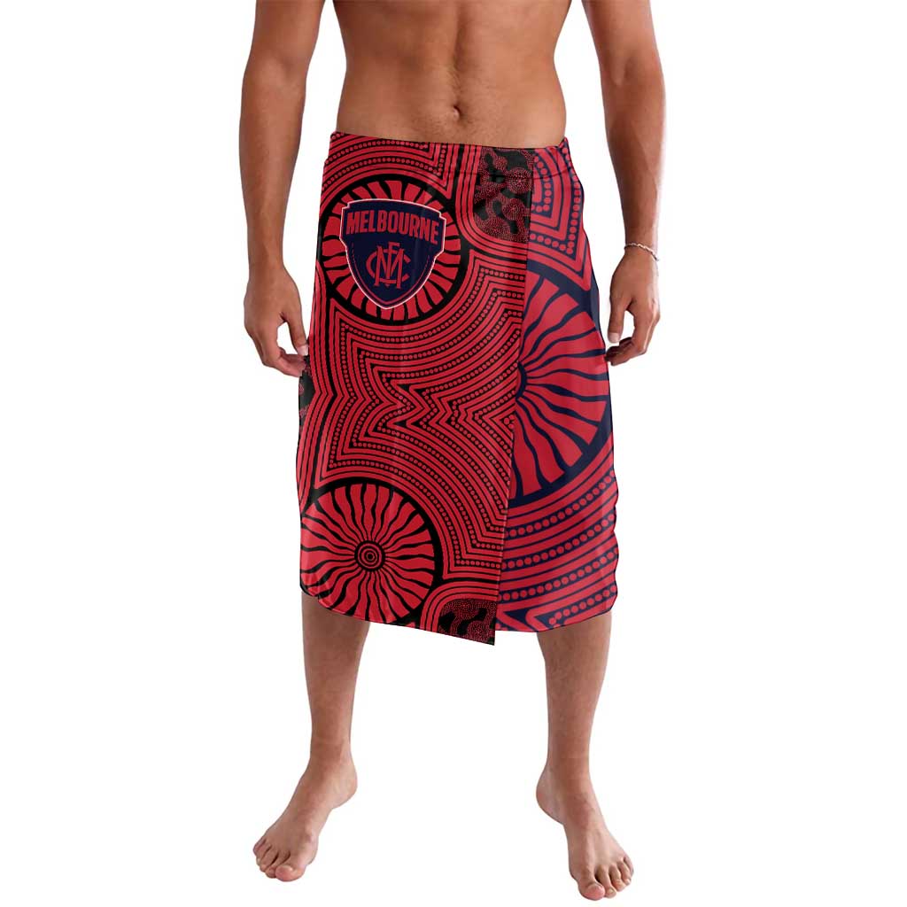 Melbourne Football Club Lavalava Indigenous Monochrome Dot Art Mascot Style