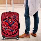Melbourne Football Club Luggage Cover Indigenous Monochrome Dot Art Mascot Style