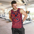 Melbourne Football Club Men Tank Top Indigenous Monochrome Dot Art Mascot Style