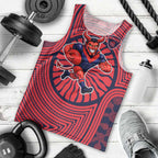 Melbourne Football Club Men Tank Top Indigenous Monochrome Dot Art Mascot Style