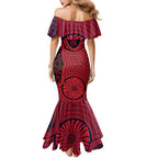 Melbourne Football Club Mermaid Dress Indigenous Monochrome Dot Art Mascot Style