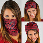 Melbourne Football Club Neck Gaiter Indigenous Monochrome Dot Art Mascot Style