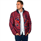 Melbourne Football Club Padded Jacket Indigenous Monochrome Dot Art Mascot Style