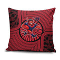 Melbourne Football Club Pillow Cover Indigenous Monochrome Dot Art Mascot Style