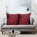 Melbourne Football Club Pillow Cover Indigenous Monochrome Dot Art Mascot Style