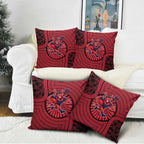 Melbourne Football Club Pillow Cover Indigenous Monochrome Dot Art Mascot Style
