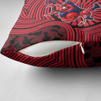 Melbourne Football Club Pillow Cover Indigenous Monochrome Dot Art Mascot Style