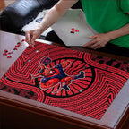 Melbourne Football Club Puzzle Indigenous Monochrome Dot Art Mascot Style
