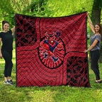 Melbourne Football Club Quilt Indigenous Monochrome Dot Art Mascot Style