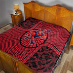Melbourne Football Club Quilt Indigenous Monochrome Dot Art Mascot Style