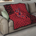 Melbourne Football Club Quilt Indigenous Monochrome Dot Art Mascot Style