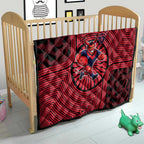 Melbourne Football Club Quilt Indigenous Monochrome Dot Art Mascot Style
