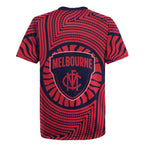 Melbourne Football Club Rugby Jersey Indigenous Monochrome Dot Art Mascot Style
