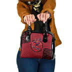 Melbourne Football Club Shoulder Handbag Indigenous Monochrome Dot Art Mascot Style
