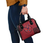 Melbourne Football Club Shoulder Handbag Indigenous Monochrome Dot Art Mascot Style