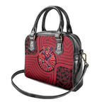 Melbourne Football Club Shoulder Handbag Indigenous Monochrome Dot Art Mascot Style