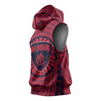 Melbourne Football Club Sleeveless Hoodie Indigenous Monochrome Dot Art Mascot Style