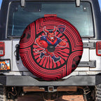 Melbourne Football Club Spare Tire Cover Indigenous Monochrome Dot Art Mascot Style