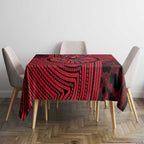 Melbourne Football Club Tablecloth Indigenous Monochrome Dot Art Mascot Style