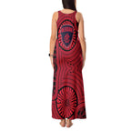 Melbourne Football Club Tank Maxi Dress Indigenous Monochrome Dot Art Mascot Style