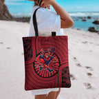 Melbourne Football Club Tote Bag Indigenous Monochrome Dot Art Mascot Style