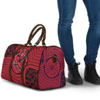 Melbourne Football Club Travel Bag Indigenous Monochrome Dot Art Mascot Style