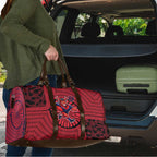 Melbourne Football Club Travel Bag Indigenous Monochrome Dot Art Mascot Style